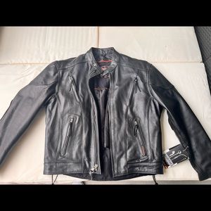 Interstate Genuine Leather Jacket. Brand new with liner and tags. Never worn.